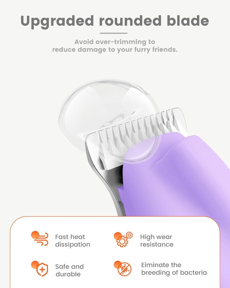 PAPMINI Dog Paw Trimmer with LED Light, Ultra-Low Noise Paw Trimmer for Dogs, Cordless Dog Clippers for Grooming with LED Display, Type-C Rechargeable Pet Clippers for Pads, Ears, Eyes, Face, Rump - Image 4